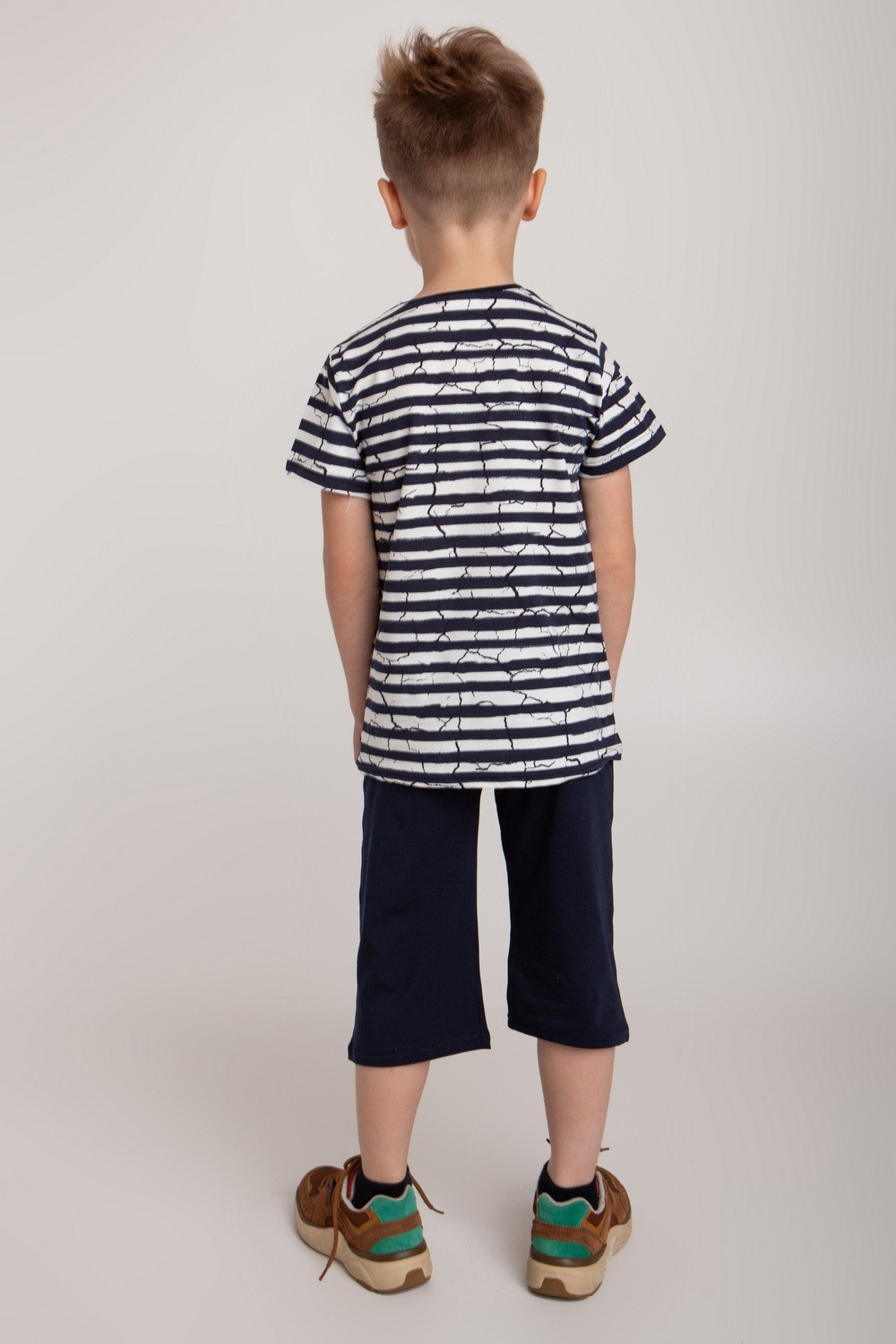 Комплект для мальчика с капри - морской принт