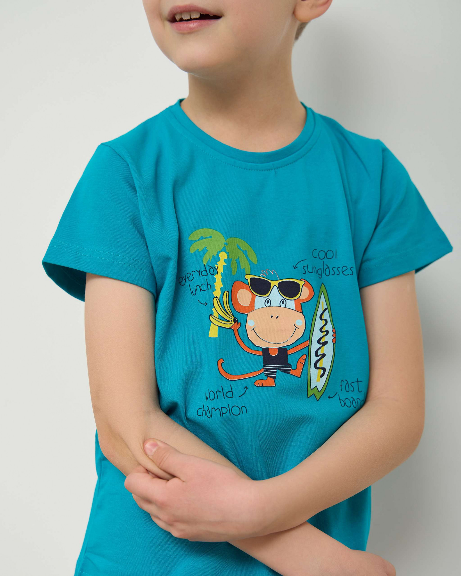 Комплект с шортами на мальчика - Обезьянка