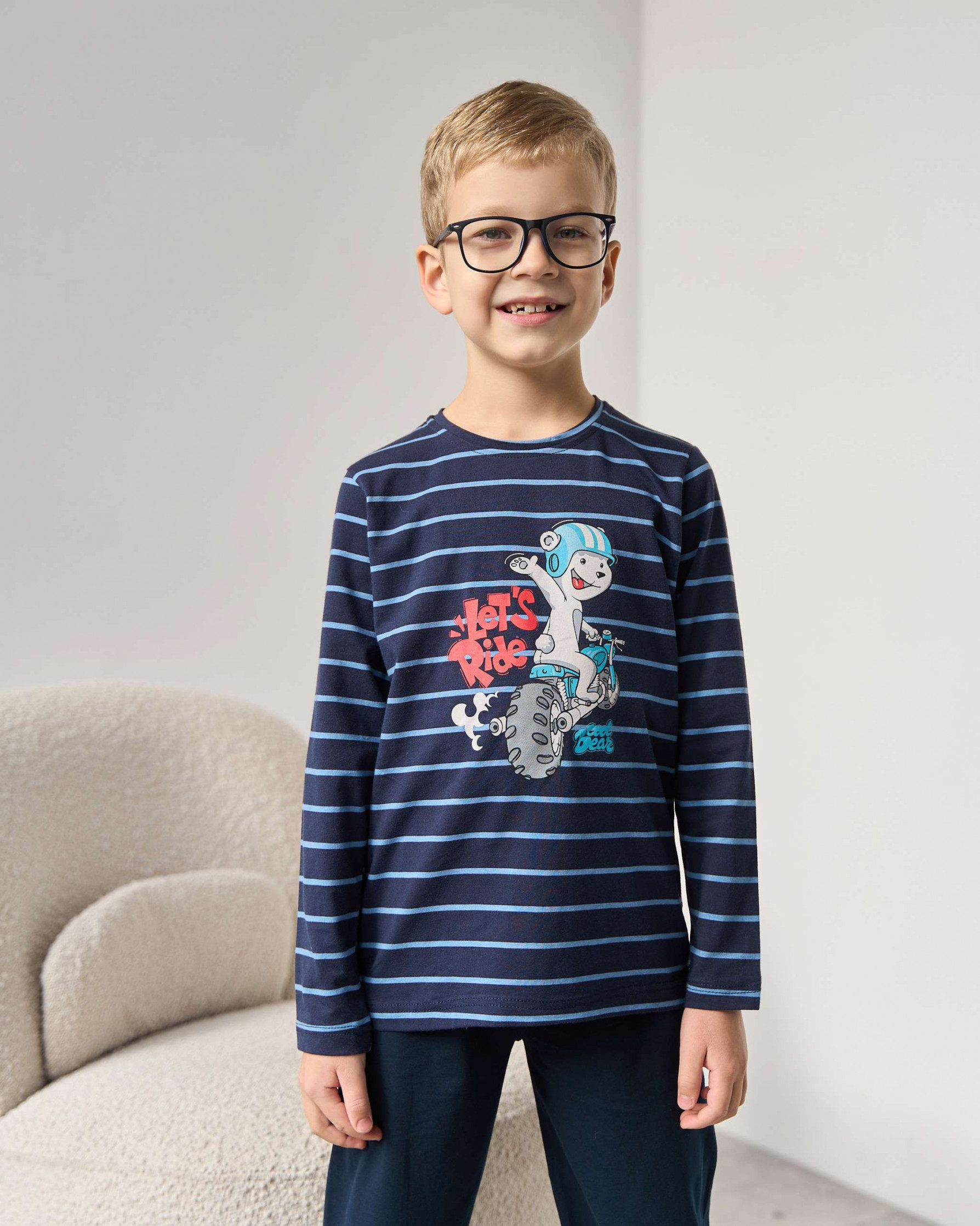 Детская пижама для мальчика - верх в полоску