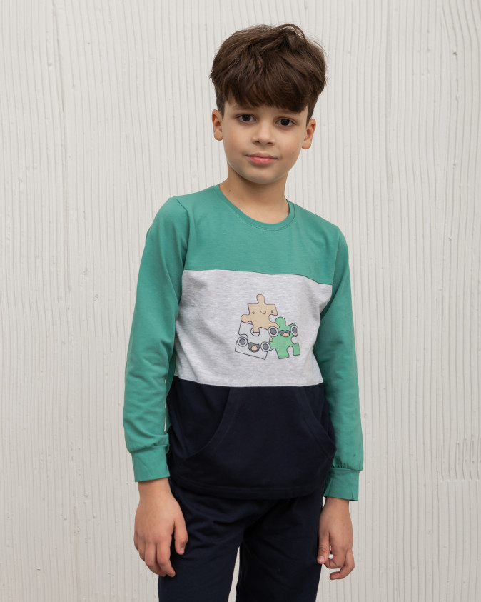 Дитячий комплект зі штанами на хлопчика - Пазли