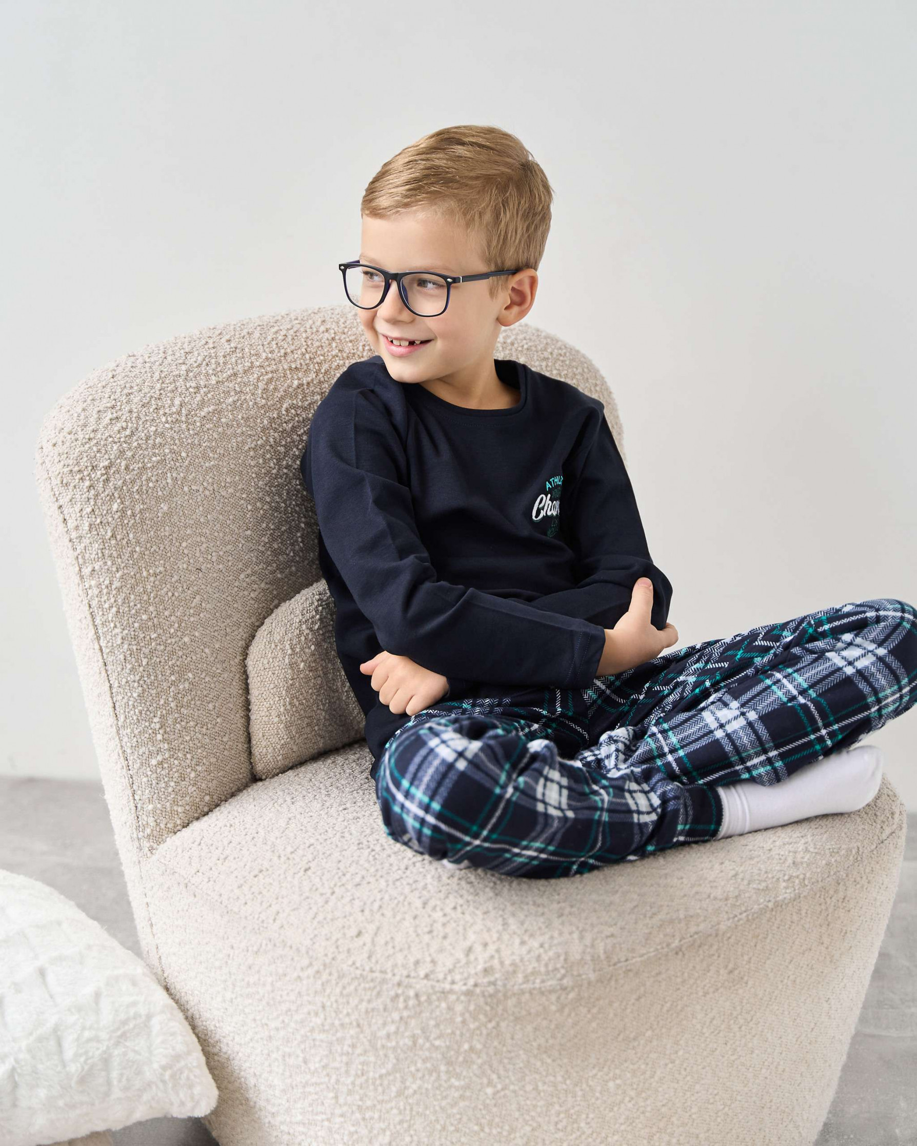 Подростковый комплект на мальчика Клетка - Интерлок 