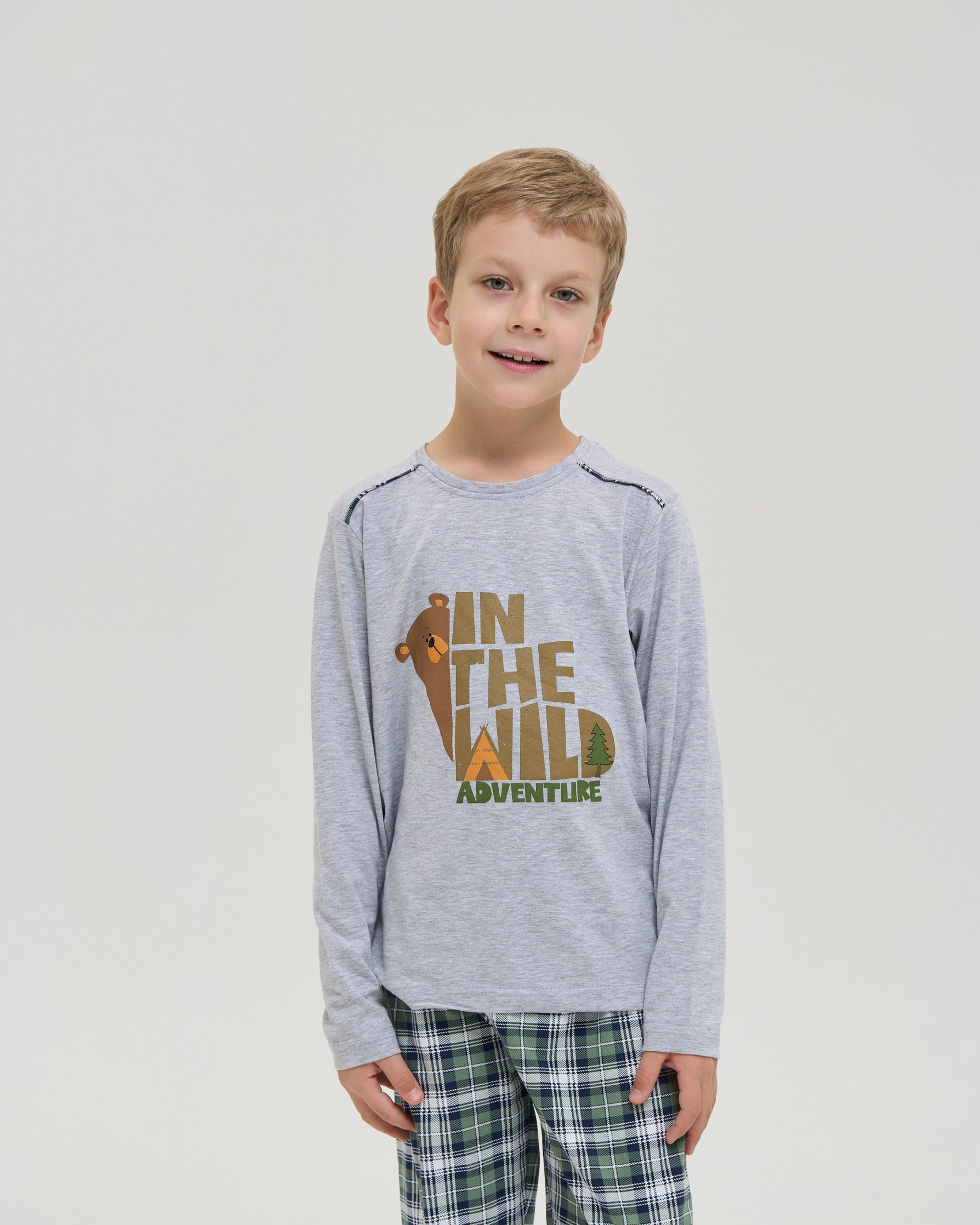 Подростковый комплект на мальчика - штаны в клетку - In the wild