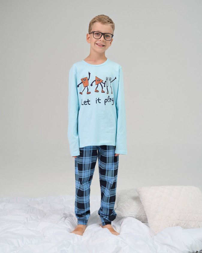 Підлітковий комплект на хлопчика - штани в клітинку 