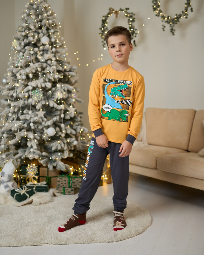 Комплект на хлопчика-підлітка зі штанами - Комікс динозаври