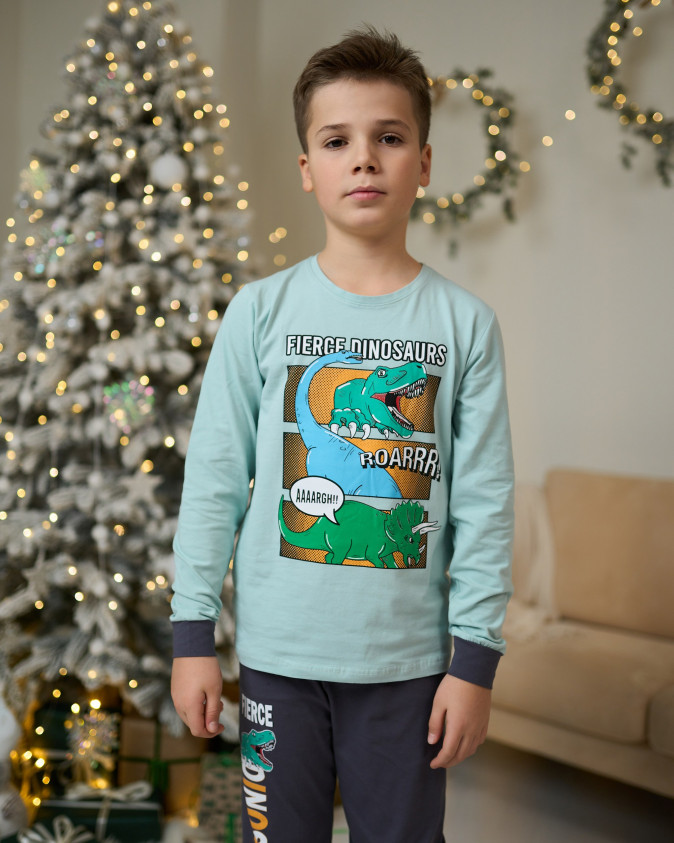 Комплект на хлопчика-підлітка зі штанами - Комікс динозаври