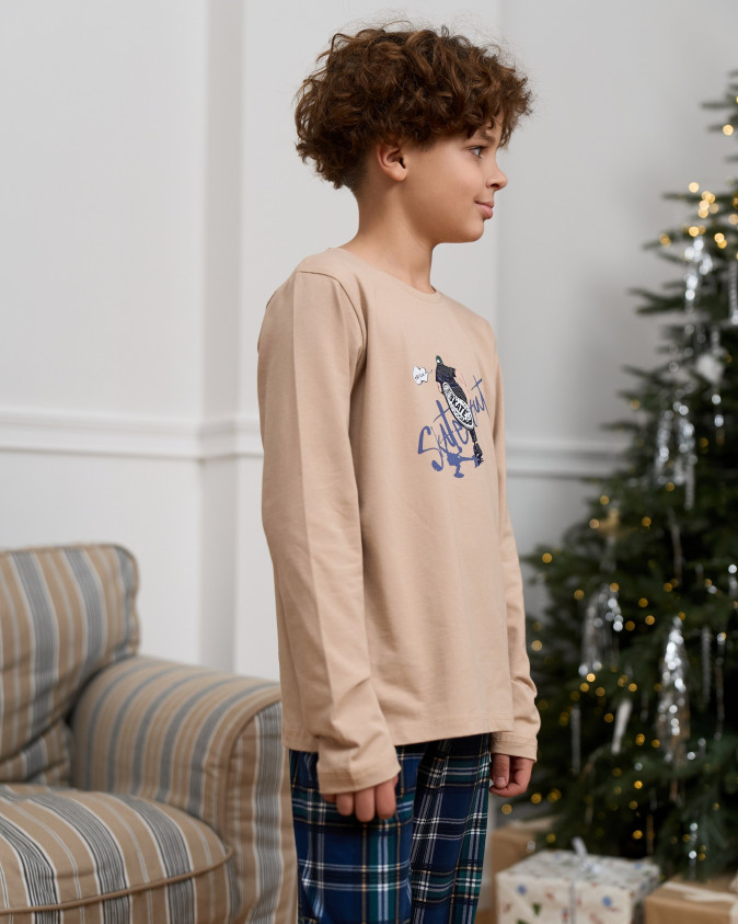 Підлітковий комплект на хлопчика Skate - клітинка на штанях