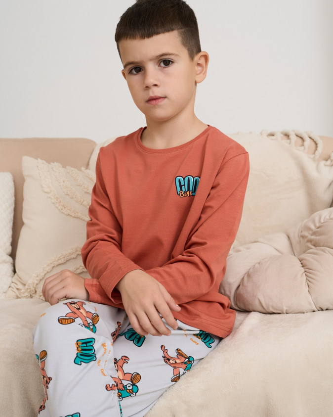 Підлітковий комплект на хлопчика - Ведмідь на скейті