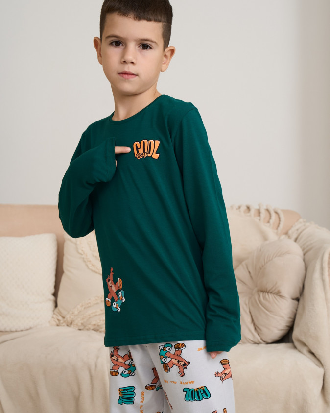 Підлітковий комплект на хлопчика - Ведмідь на скейті