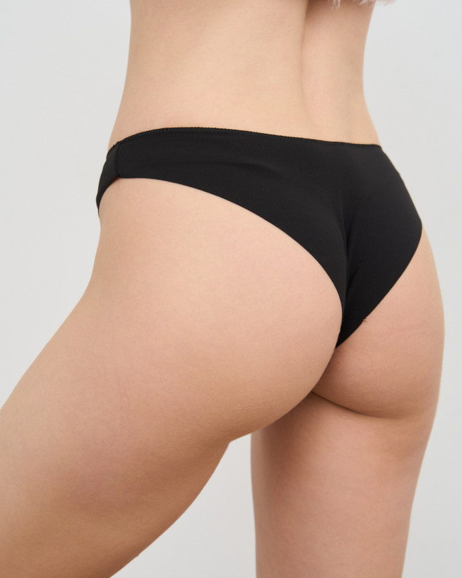 Жіночі трусики-американки поліестер - чорні