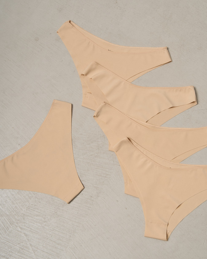 Жіночі трусики-американки поліестер - тілесні