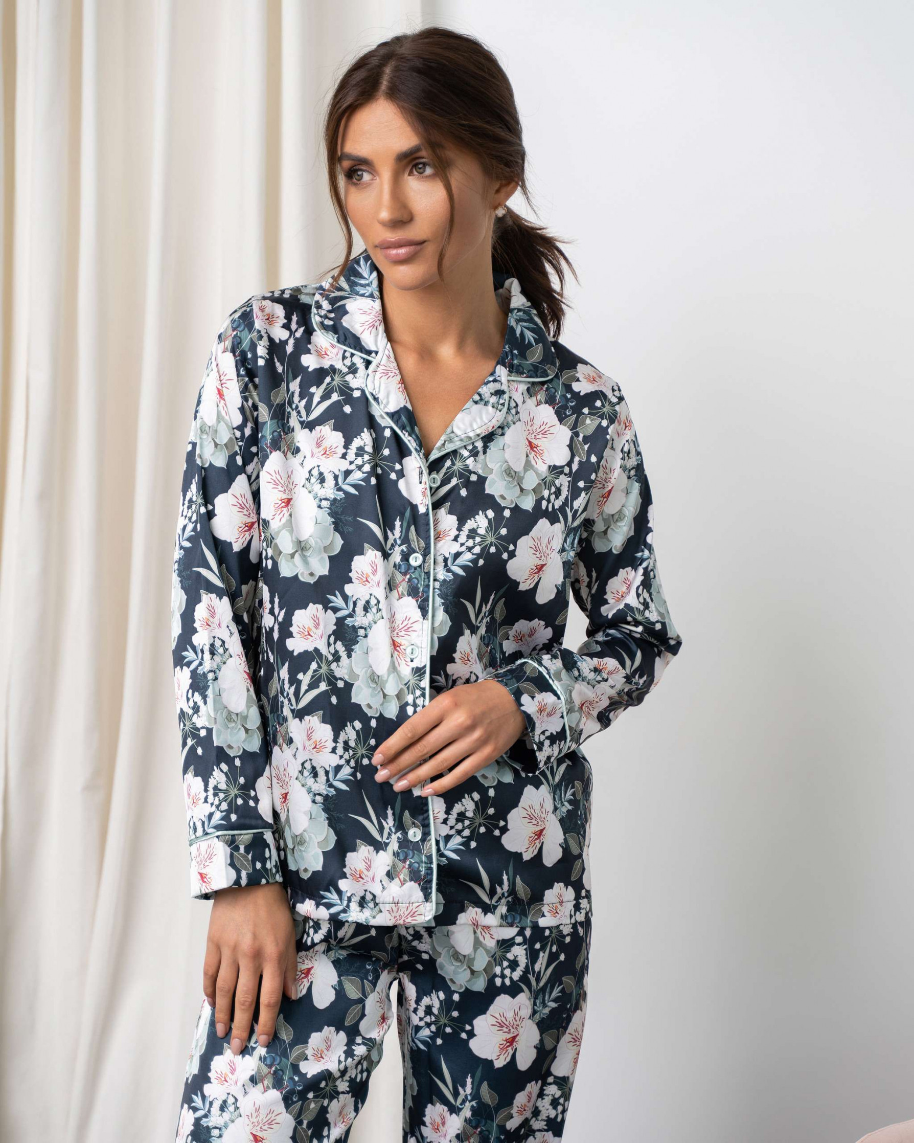 Комплект на ґудзиках зі штанами  - Квітковий принт