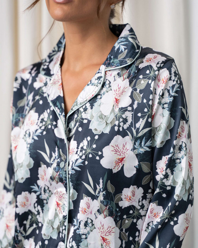 Комплект на ґудзиках зі штанами  - Квітковий принт