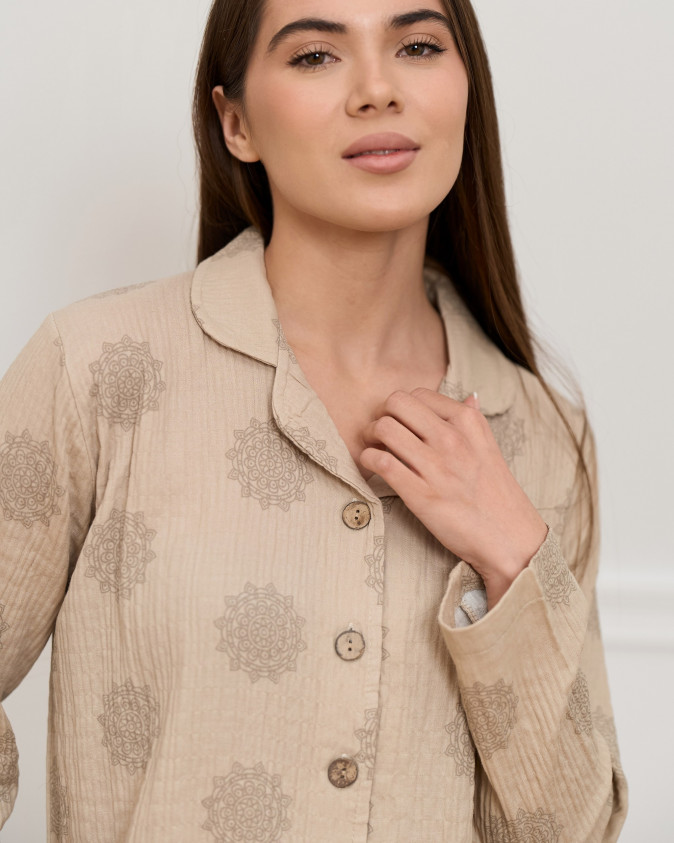 Жіночий комплект Мандала на ґудзиках - Муслін