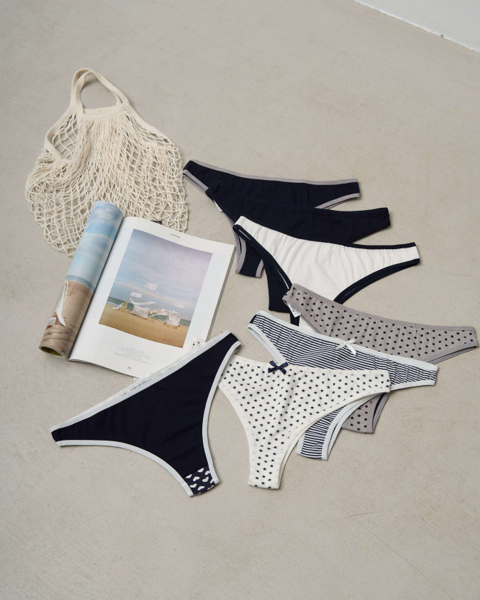 Набір жіночих бразильян-тижневок - 7 шт. - 92495