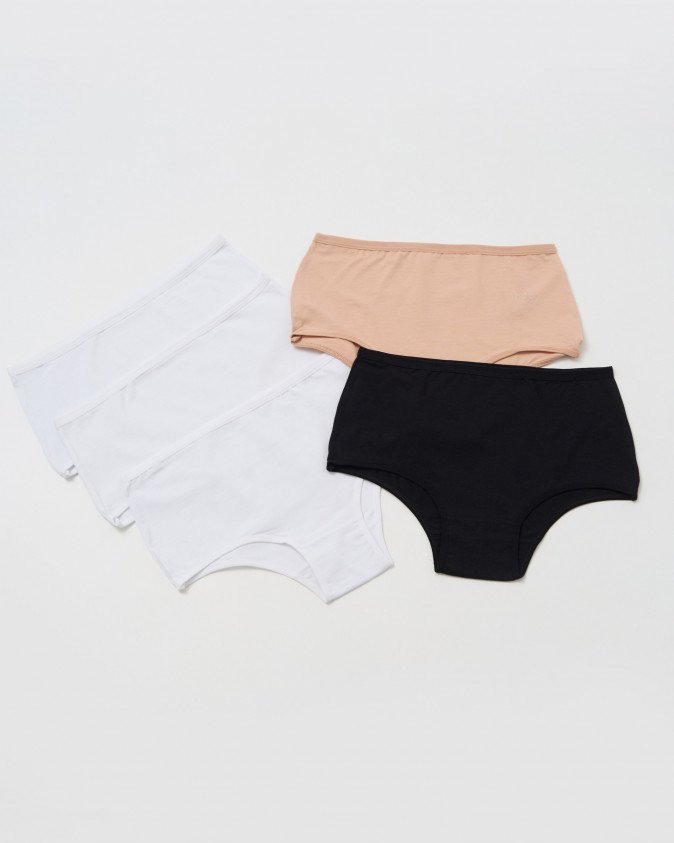 Жіночі трусики з високою посадкою - базові кольори - від 5 шт.