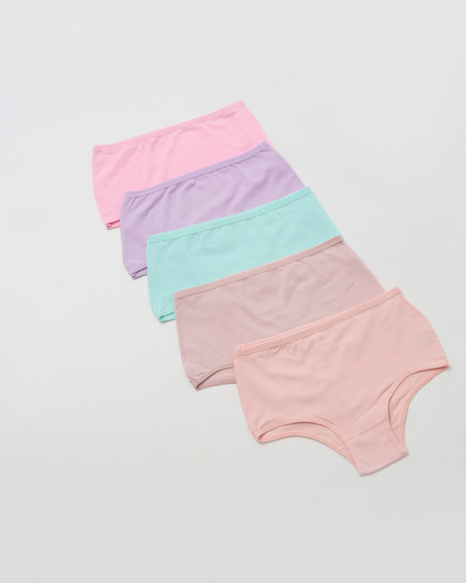 Жіночі трусики з високою посадкою - пастельний мікс - від 5 шт.