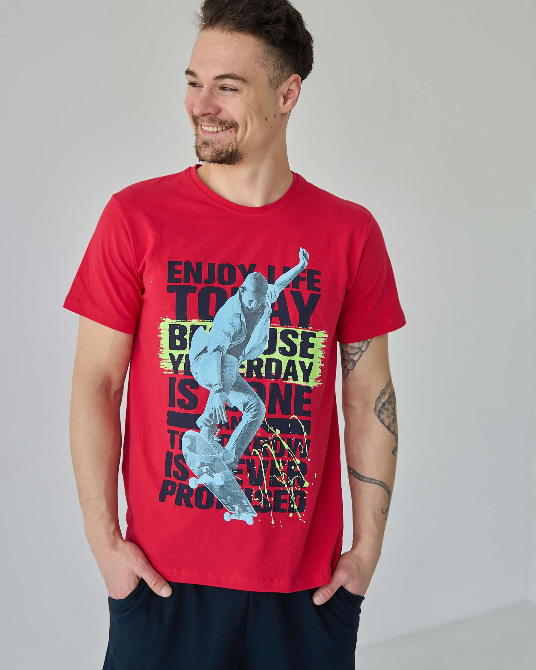 Чоловічий комплект з шортами - Скейт - Family look батько/син