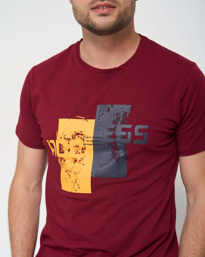 Чоловічий комплект з шортами - Бордовий