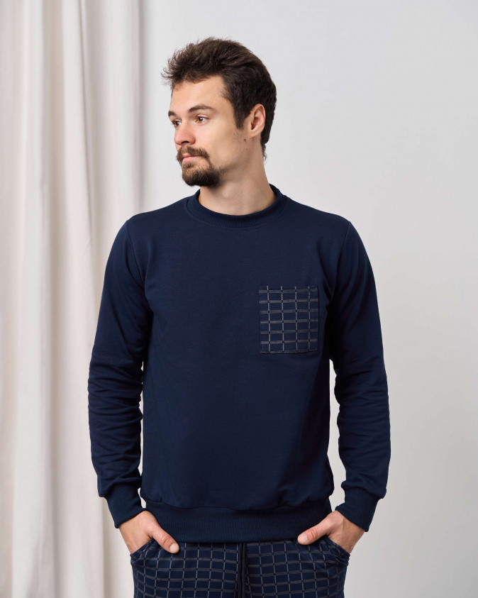 Чоловічий теплий костюм зі штанами в клітинку - Байка