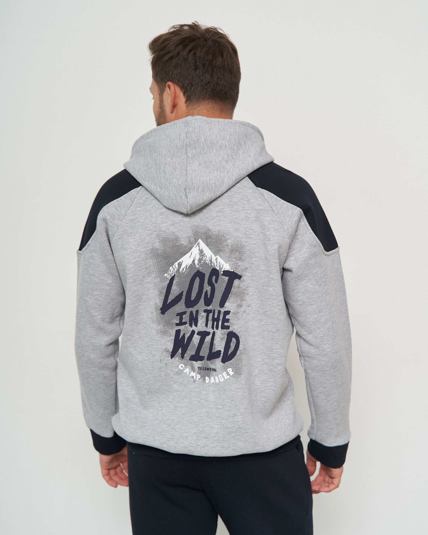 Чоловічий теплий костюм на блискавці зі штанами - Байка з утепленням