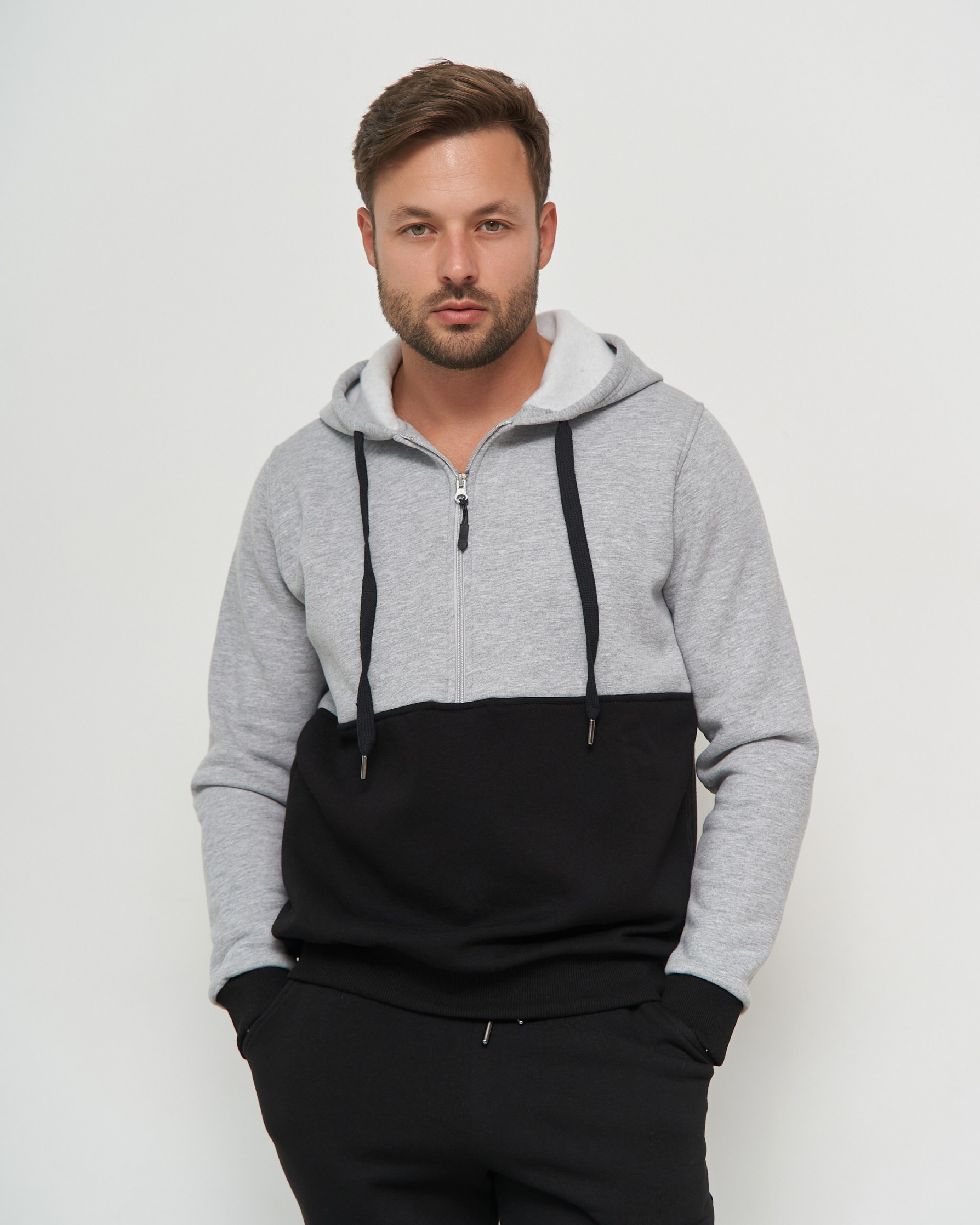 Чоловічий теплий костюм зі штанами - Байка з утепленням