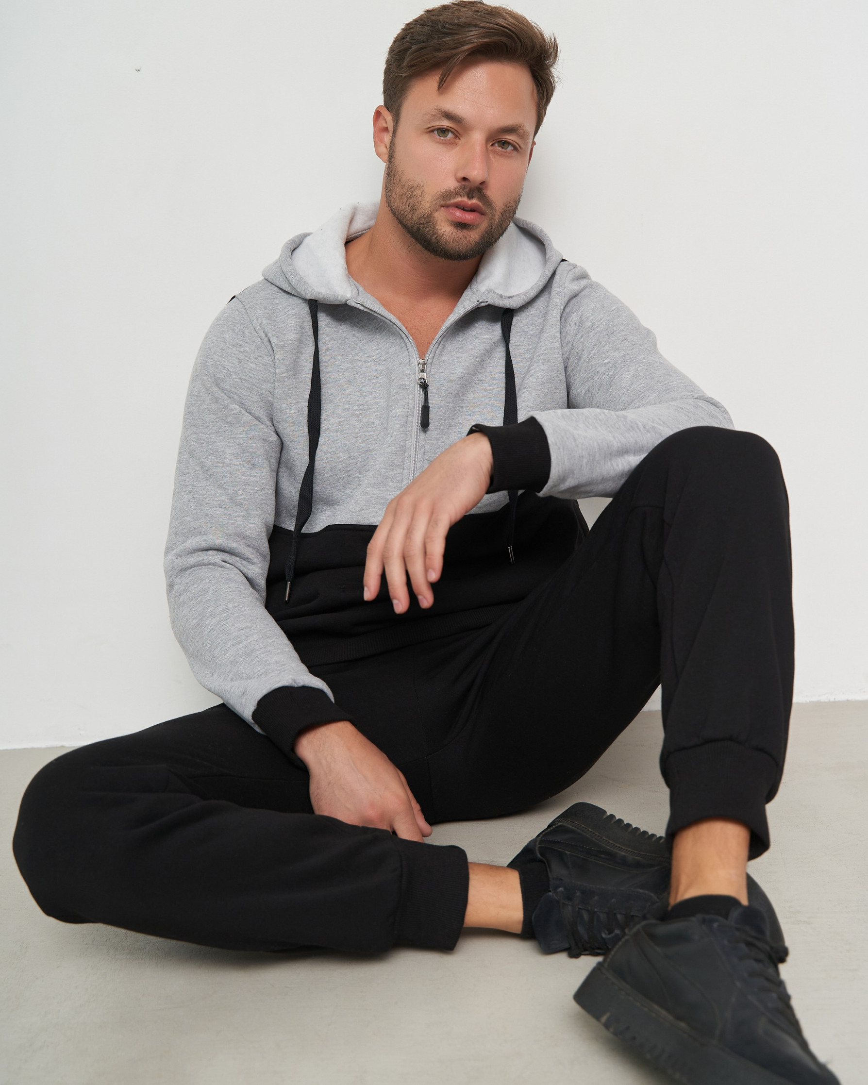 Чоловічий теплий костюм зі штанами - Байка з утепленням