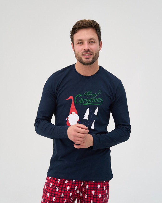 Чоловічий комплект із штанами - Merry Christmas - Family look для пари