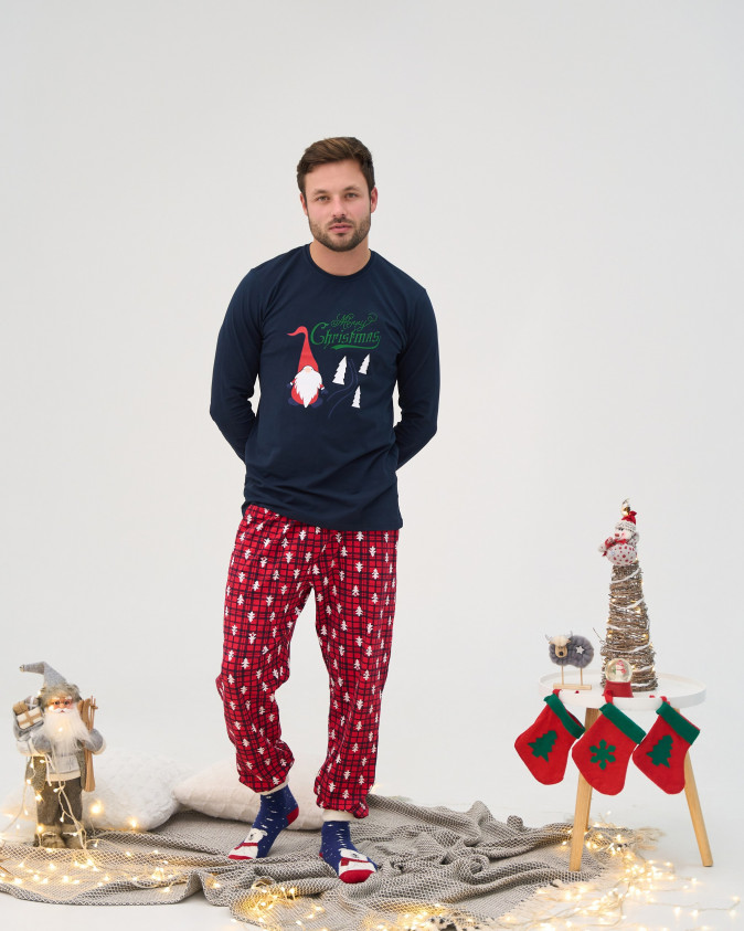 Чоловічий комплект із штанами - Merry Christmas - Family look для пари