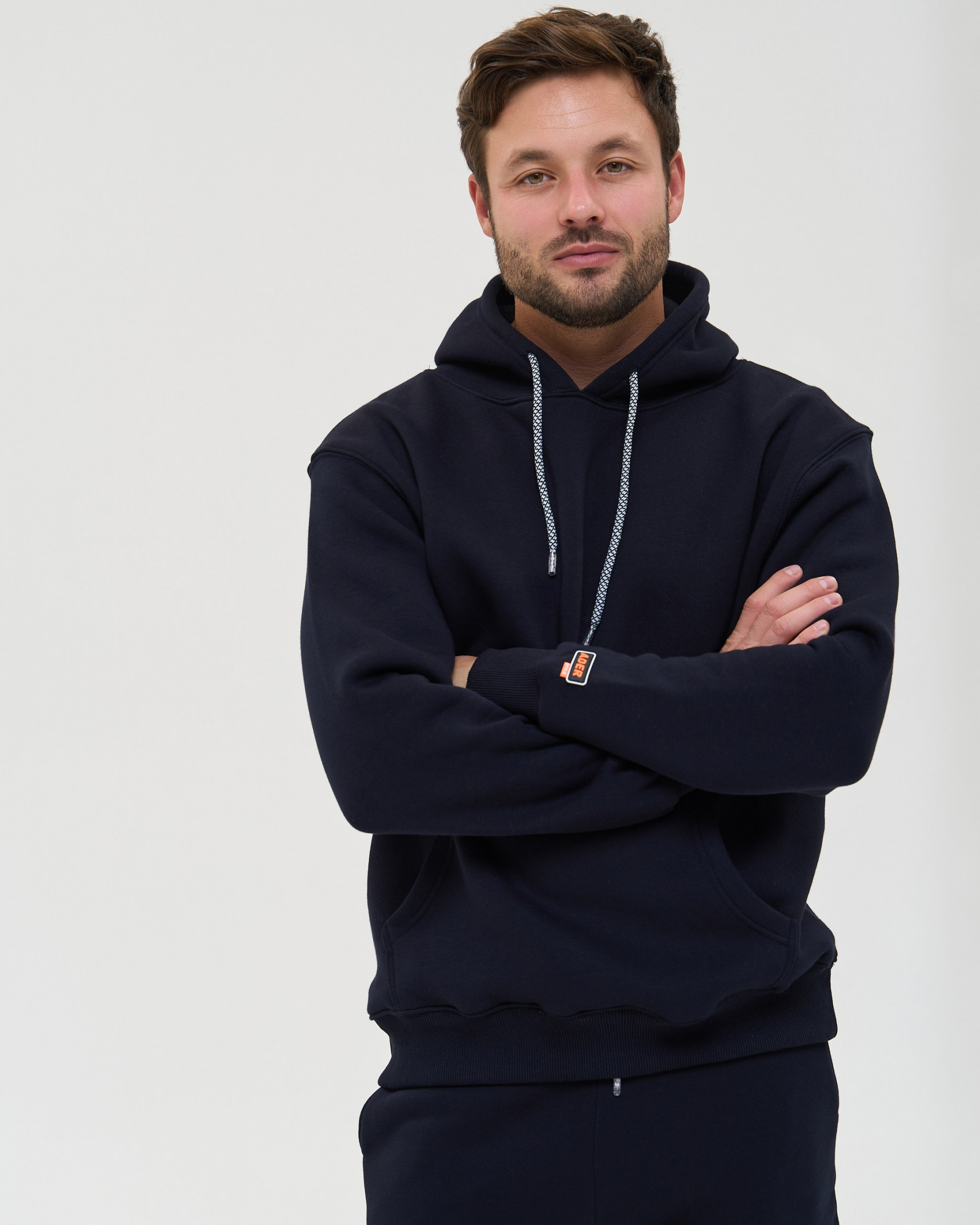 Чоловічий теплий костюм зі штанами та капюшоном - Байка трьохнитка