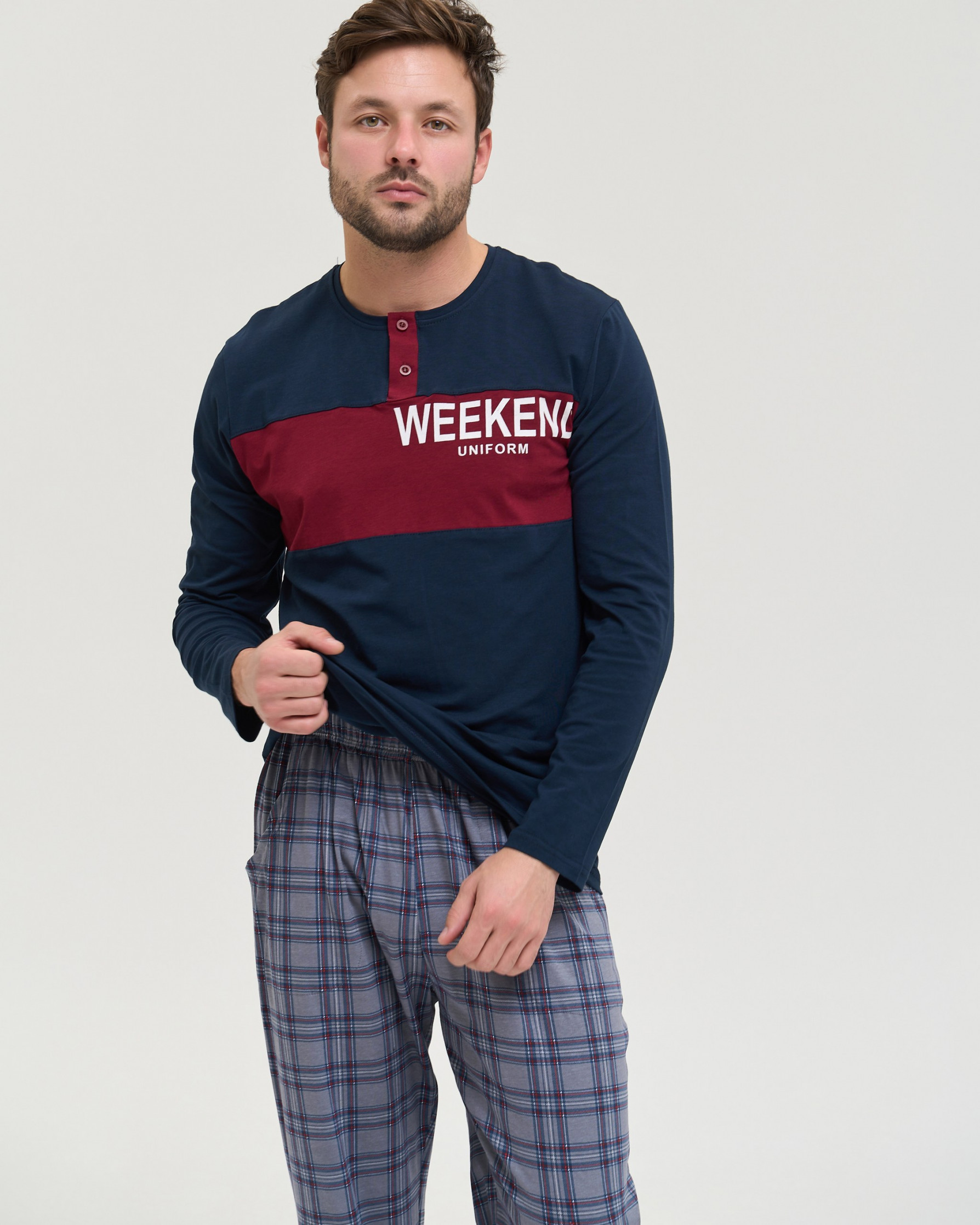 Чоловічий комплект зі штанами у клітинку - Weekend