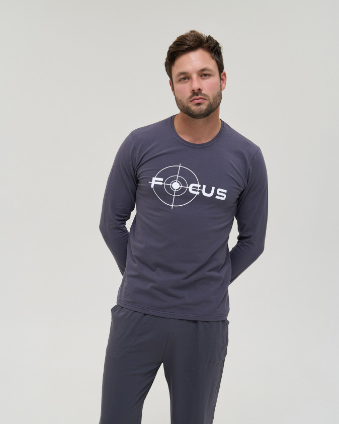 Чоловічий комплект зі штанами - однотонний Focus