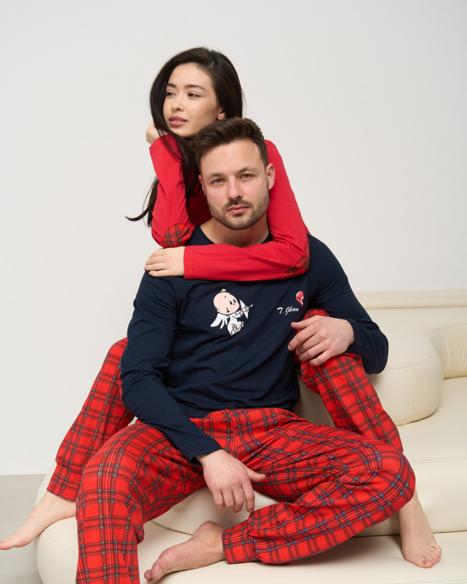 Чоловічий комплект бавовняний - Купідончик - Family look для пари