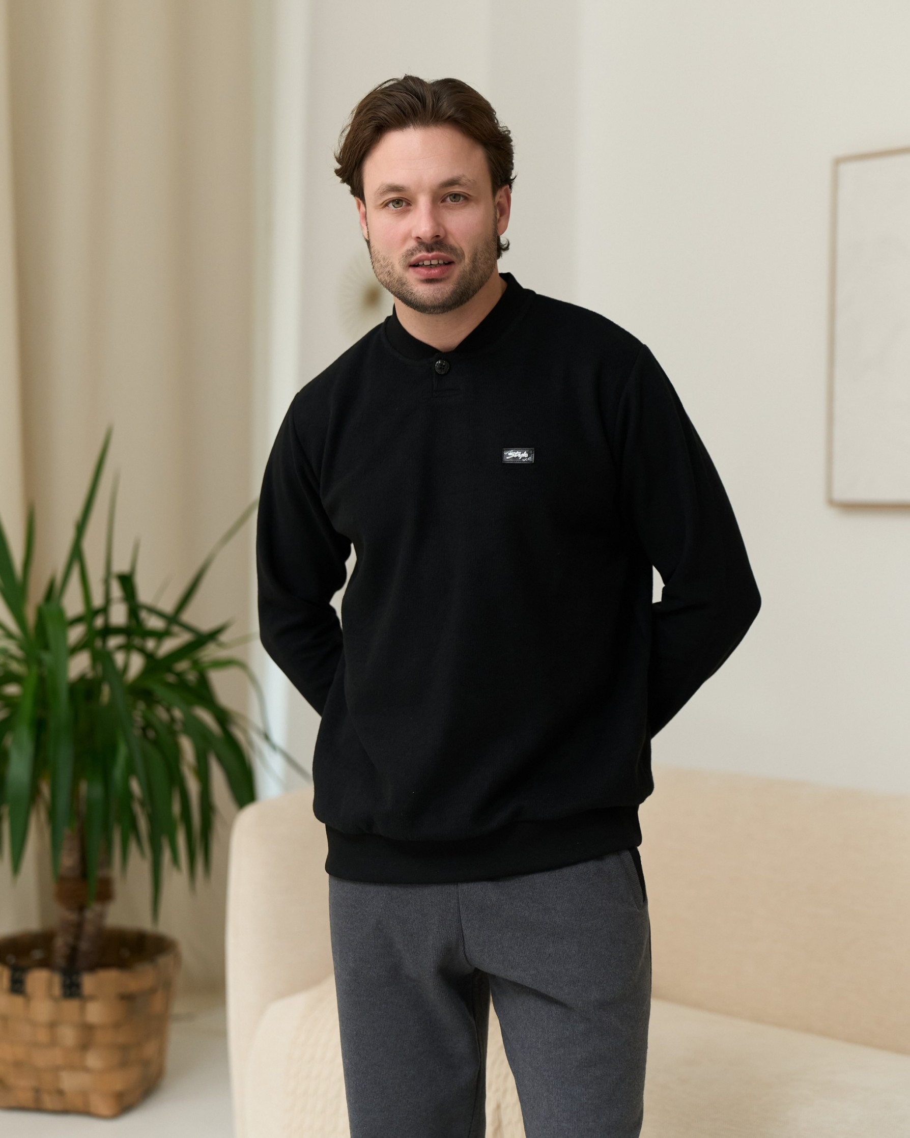 Чоловічий комплект з кофтою - Теплий трикотаж