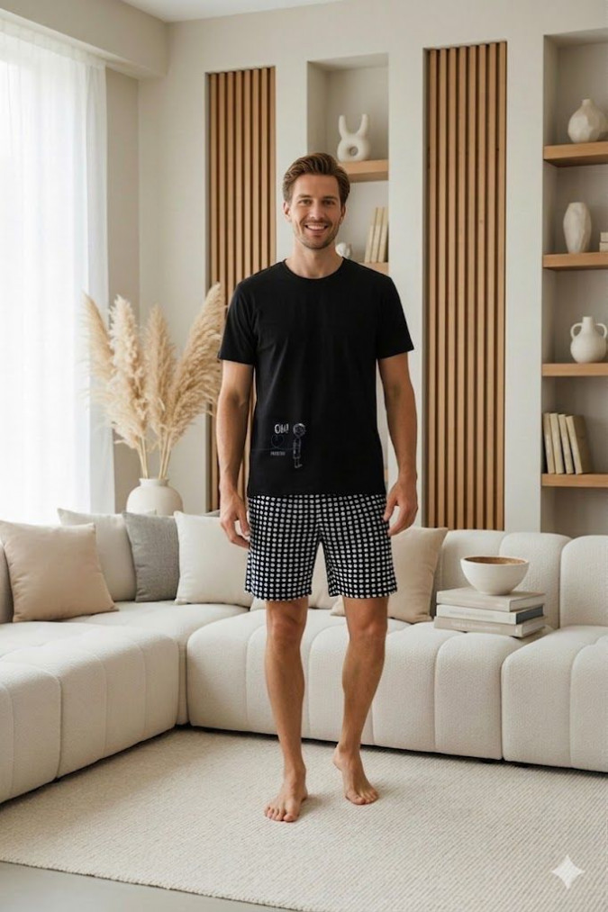 Чоловічий комплект з шортами Love Story - Family look для пари