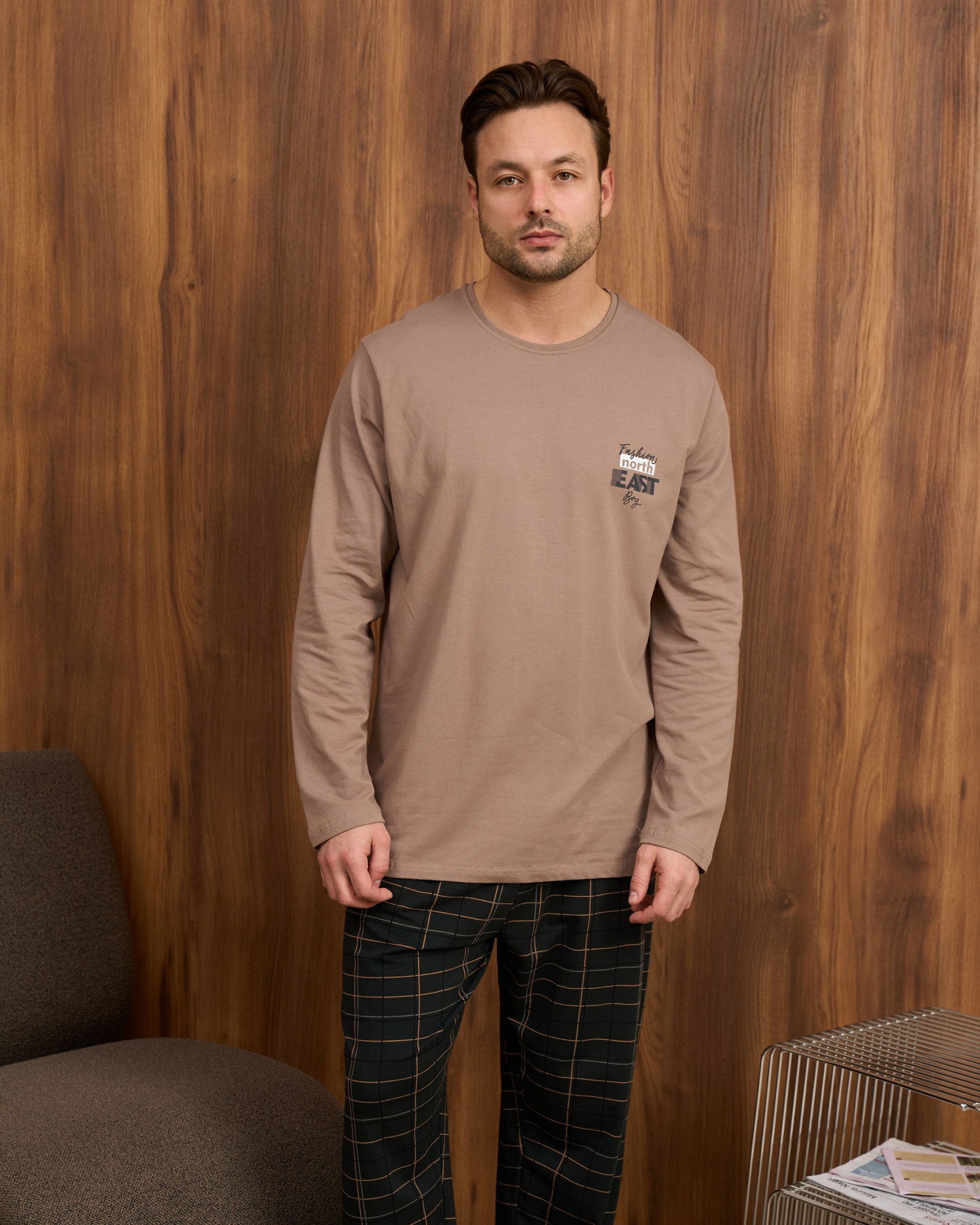 Чоловічий комплект штани в клітинку Plus Size - North East