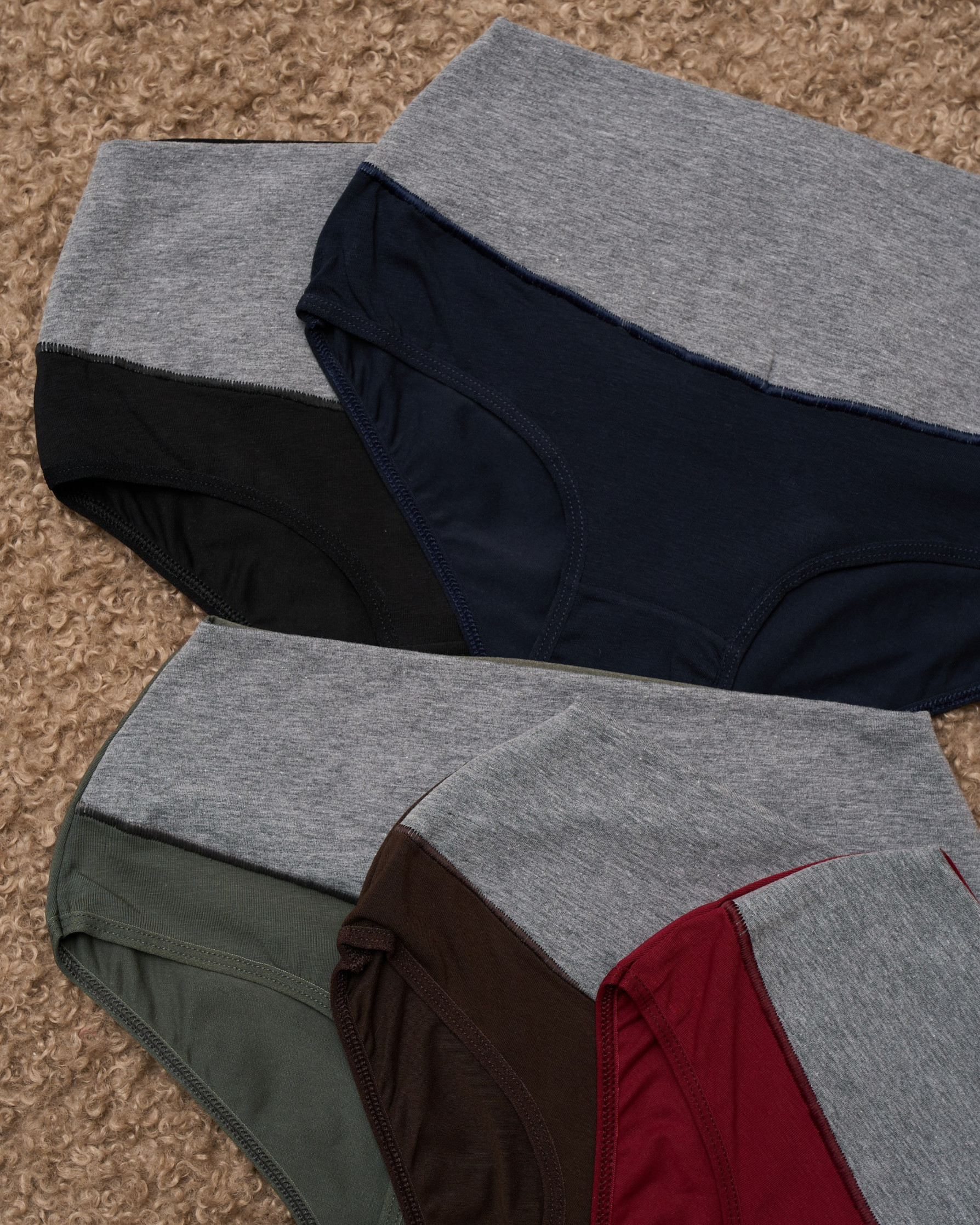 Жіночі трусики з широкою резинкою - Plus Size - рубчик