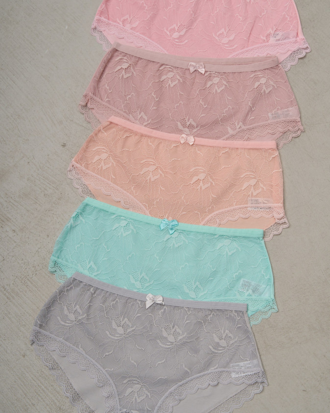 Трусики женские однотонные - высокая посадка - цветные