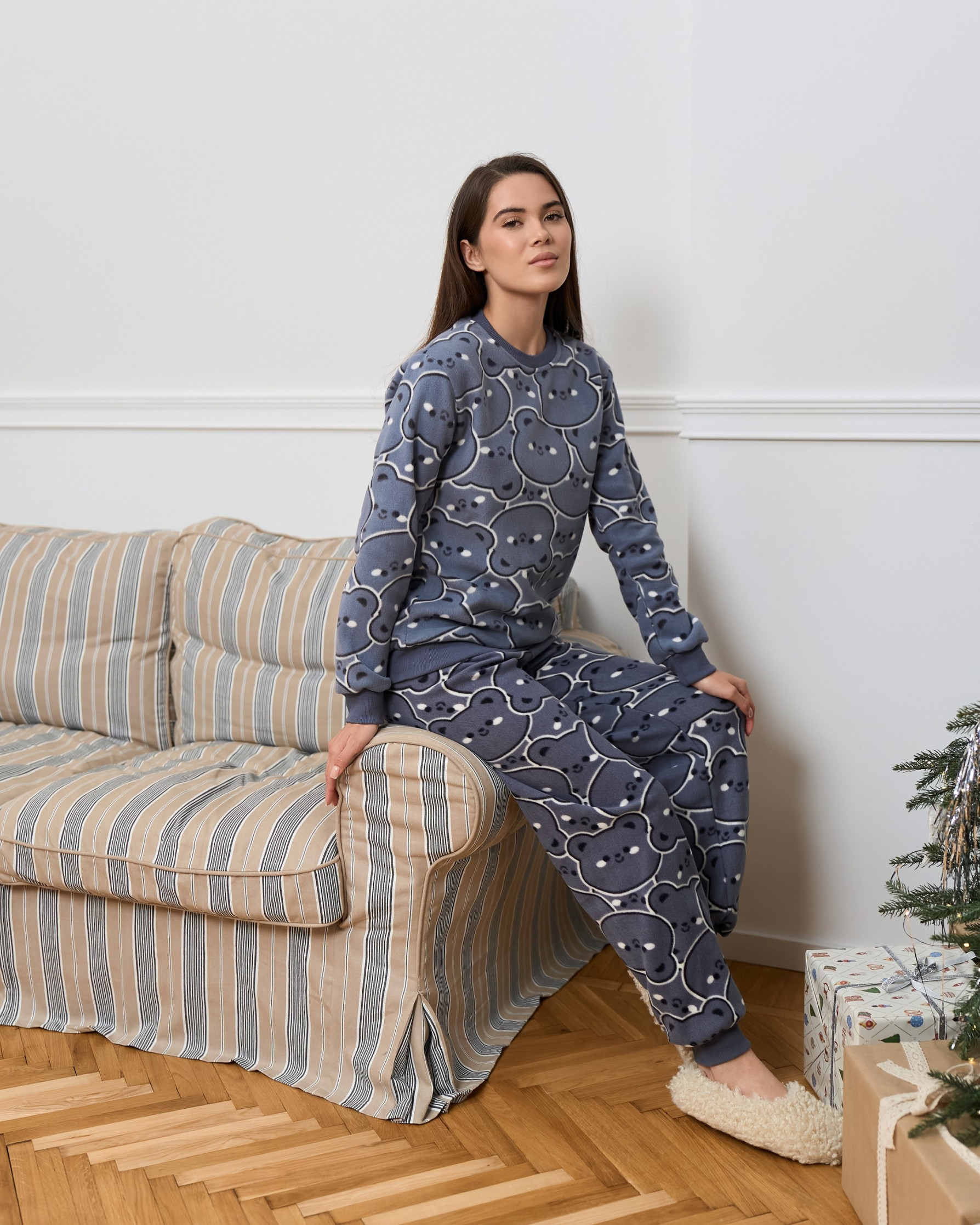 Жіночий костюм зі штанами Фліс - ведмедики