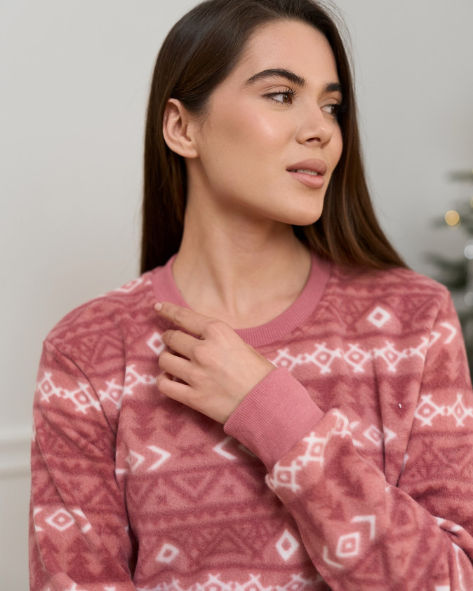 Жіночий костюм зі штанами Фліс - візерунки