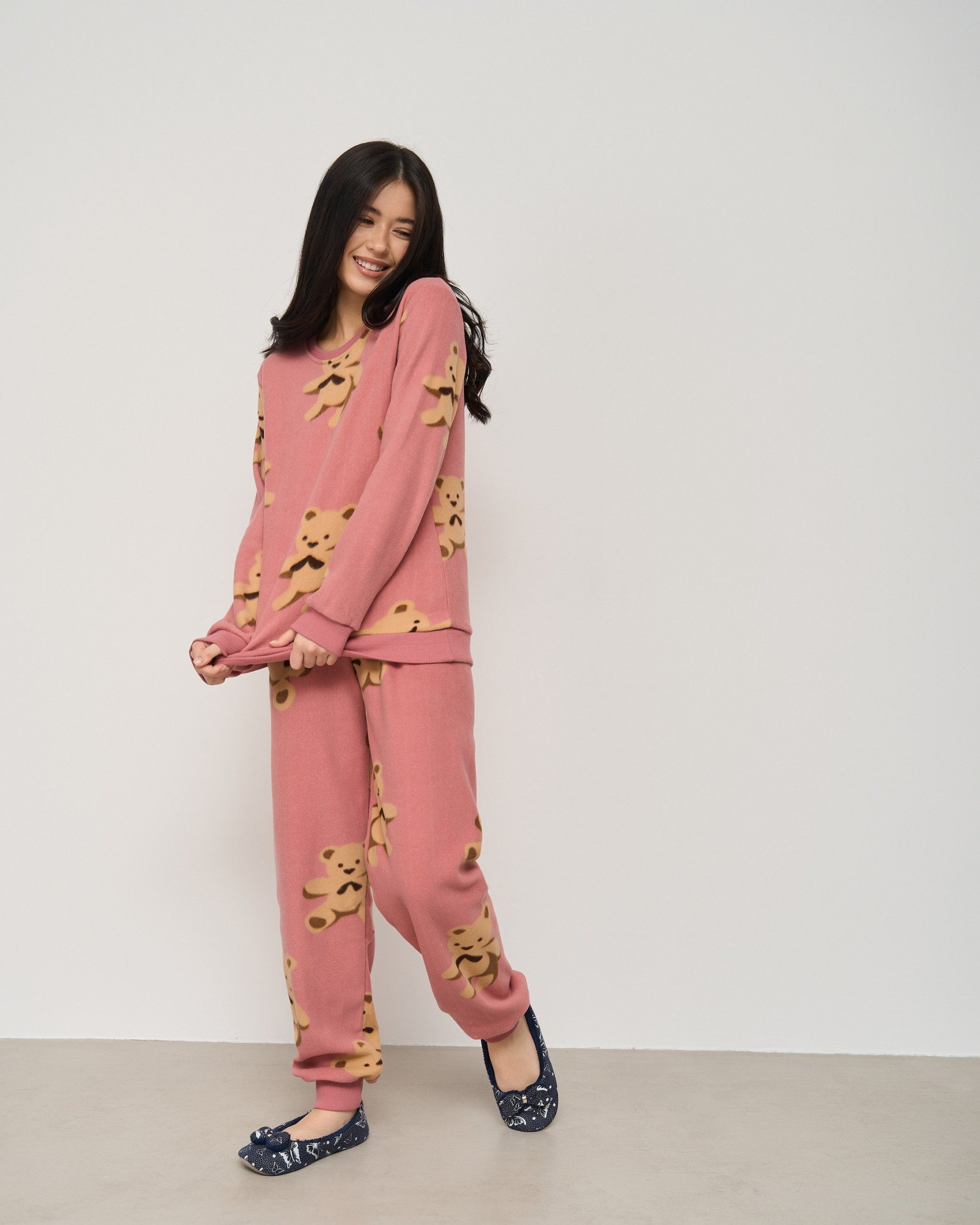 Жіночий костюм зі штанами Фліс - ведмедики Тедді