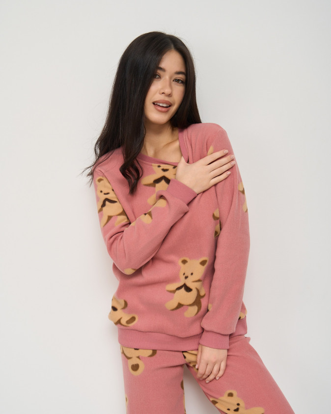 Жіночий костюм зі штанами Фліс - ведмедики Тедді