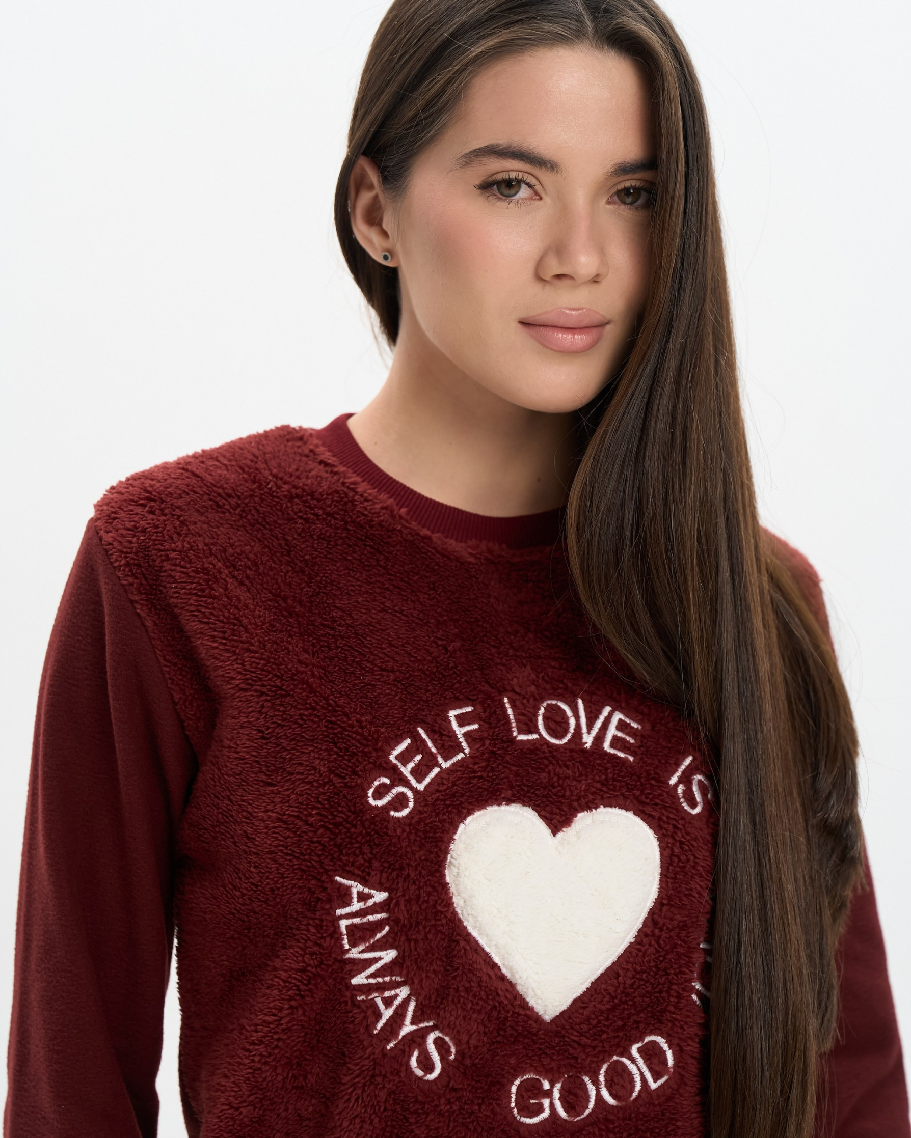 Флисовый женский костюм, верх-велюрсофт - Love