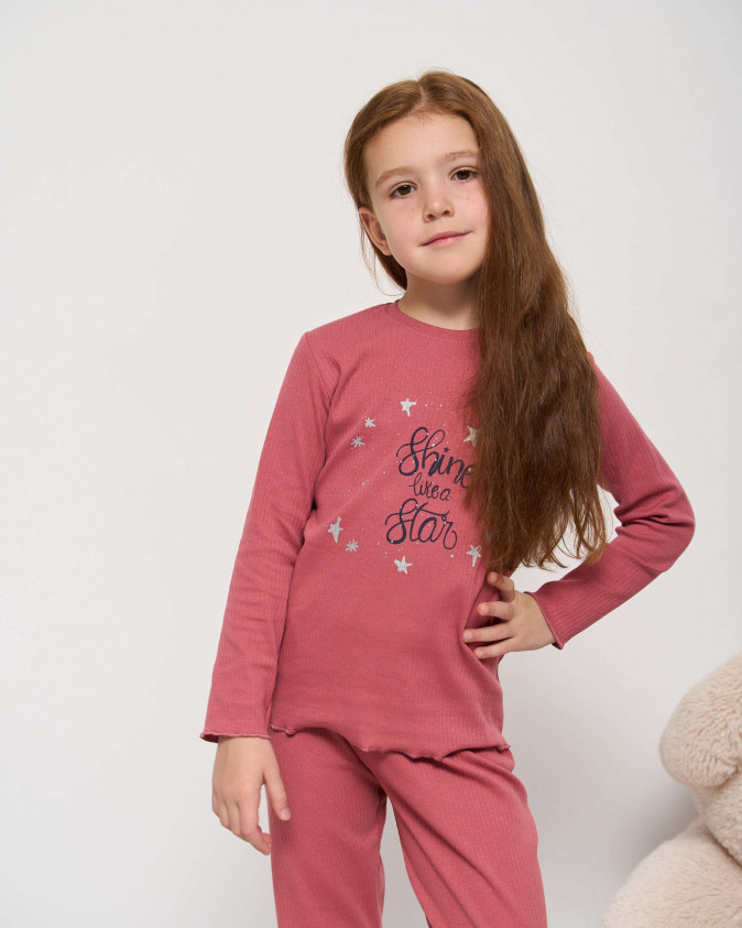 Підліткова піжама на дівчинку - в рубчик - Stars