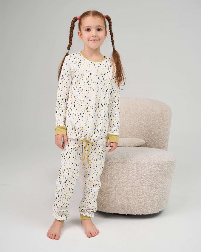 Комплект зі штанами на дівчинку на зав'язках - Інтерлок