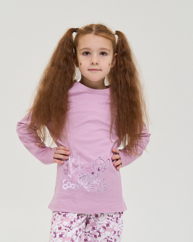 Піжама для дівчинки зі штанами Інтерлок - Бембі - Family look - Мама/донька