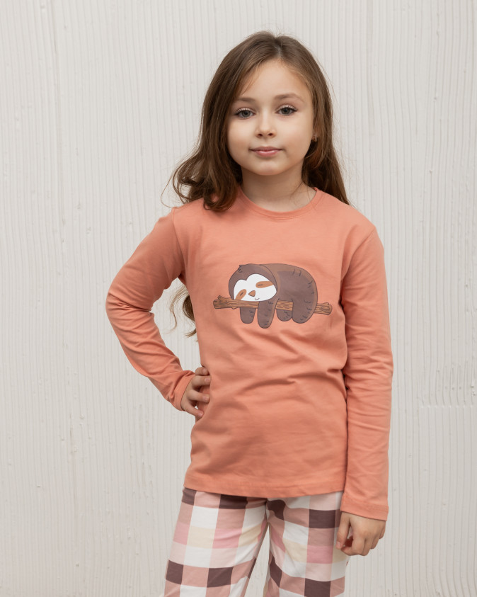 Підліткова піжама на дівчинку зі штанами - Лінивець