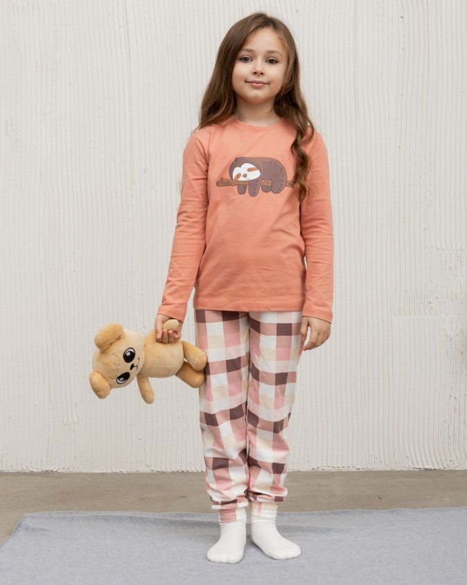 Підліткова піжама на дівчинку зі штанами - Лінивець