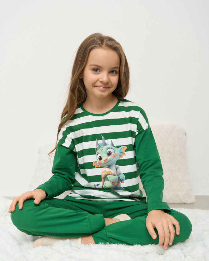 Комплект на дівчинку-підлітка - Дракончик - Family look мама/донька