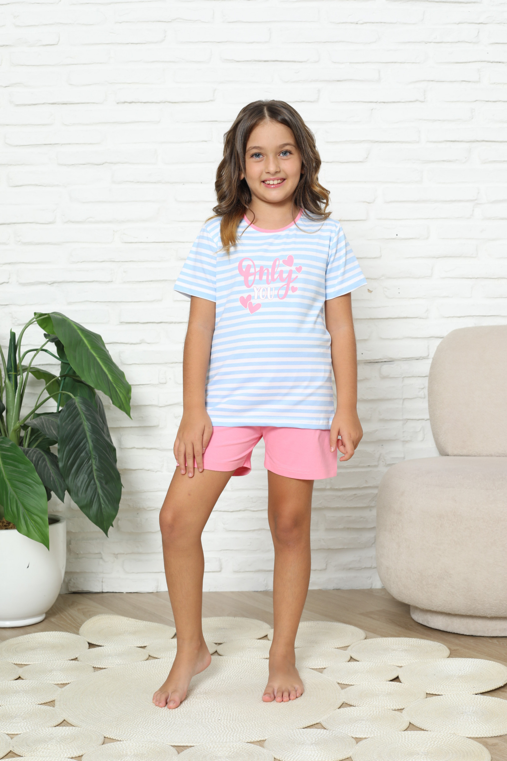 Подростковый комплект с шортами - Only you - Family look мама/донька