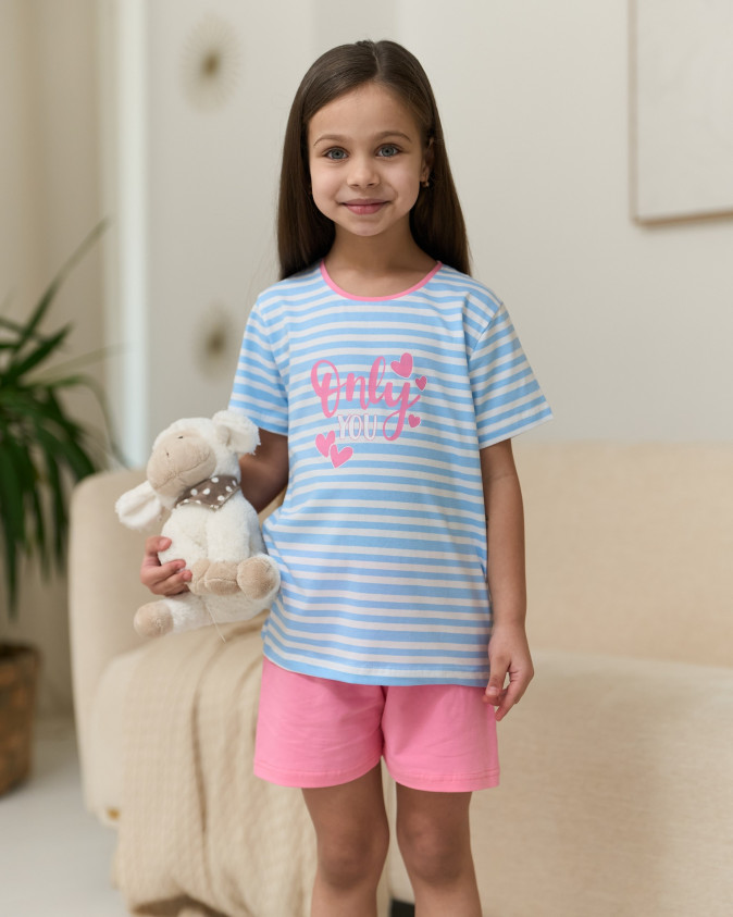 Подростковый комплект с шортами - Only you - Family look мама/дочка